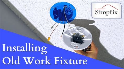 how to add junction box in ceiling|old work ceiling box installation.